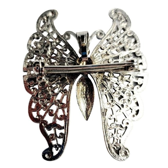 Vintage Butterfly Pendant / Brooch Estate Sale Find - Picture 5 of 6